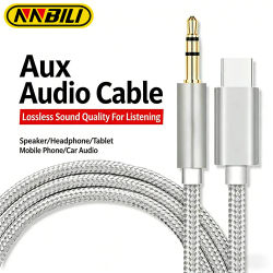 Cable de Audio Auxiliar NNBILI Tipo C a 3.5mm, Adaptador para Auriculares y Altavoces, Conector para Coche, Compatible con Samsung S25, Note 20, S26 Ultra, Tab S7
