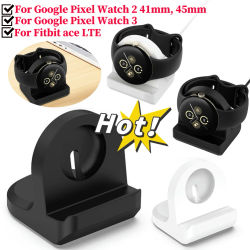 Soporte de carga soporte de base de cargador antideslizante de silicona para Google Pixel Watch 3 41mm 45mm para Google Pixel Watch 2
