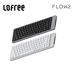 Lofree FLOW2 Teclado mecánico Oficina de Negocios Inalámbrico Bluetooth Con Cable Sonido Silencioso y Suave Compatible Mudo Aluminio Lump