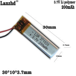 2-10 Uds. Batería de polímero de litio 371030 401030 de 3,7 V para auriculares Bluetooth, pulsera, juguetes, auriculares, control remoto, MP3