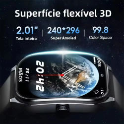 Reloj inteligente LAXASFIT pantalla curva AMOLED de 2,01 pulgadas Bluetooth 5,4 llamada asistente de voz Fitness deportes Smartwatch regalos de vacaciones