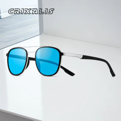 CRIXALIS, gafas de sol polarizadas Punk a la moda para mujer, gafas de sol antideslumbrantes para conducir, gafas de sol Vintage para pescar para hombre y mujer UV400