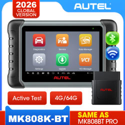 Autel-escáner MaxiCOM MK808K-BT MK808K BT Bluetooth OBD2, herramientas de diagnóstico bidireccional, lector de código, igual que MK808BT Pro
