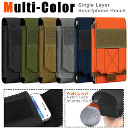 Funda táctica Molle para teléfono, funda de transporte con cinturón para teléfono inteligente de 4,7 "-6,8", altura ajustable hasta 7,68", riñonera