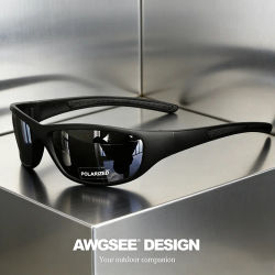 Gafas de sol deportivas polarizadas para hombres y mujeres, lentes TAC para correr, pescar, antideslumbrantes, de silicona suave, antideslizantes, para exteriores, UV