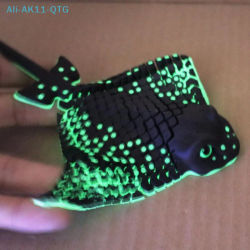 NUEVO 1 ud. Decoración de escritorio biónica de animal acuático, juguete luminoso de manta raya impreso en 3D, flexible, regalo de criatura marina