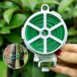 Ataduras Multifuncionales para Jardín, Cintas de Amarre para Plantas Trepadoras, Reutilizables, Autocortables, de Alambre de Hierro, para Flores, Plantas y Enredaderas