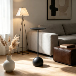 Mesa Auxiliar Pequeña de Cemento de Diseño, Mesa de Centro Minimalista para Apartamento, Sofá, Sala de Estar, Muebles Estéticos para el Hogar