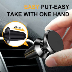 Soporte magnético para teléfono, soporte para coche con Clip para salida de aire de coche, soporte para teléfono móvil, teléfono inteligente ajustable de 360 grados, Universal