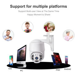 2MP 1080P Yoosee/YiLot/V380/V360pro aplicación a todo Color cámara domo IP PTZ inalámbrica AI detección humanoide seguridad CCTV Monitor de bebé