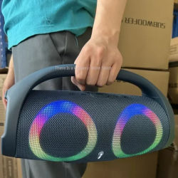 Altavoz Bluetooth de alta potencia de 100W, portátil, con luz RGB de colores, subwoofer inalámbrico a prueba de agua, sonido estéreo envolvente 360, TWS, FM, Boombox
