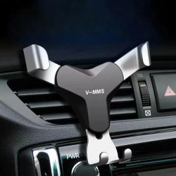 Soporte de coche con clip para teléfono móvil, para colocar en la rejilla de ventilación del coche, sin imán.