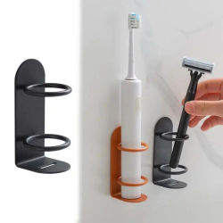 Soporte Adhesivo para Cepillo de Dientes Eléctrico Sin Taladro, Organizador de Baño Impermeable para Oral-B Philips, Estante de Almacenamiento para Maquinillas de Afeitar Sin Perforaciones