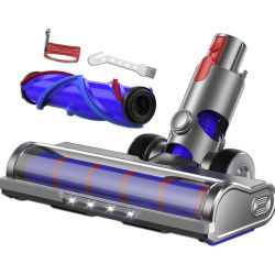 Cabezal de cepillo de repuesto para aspiradora 120 ° ‑90 ° Cabezal de limpieza de suelo giratorio para V7 V8 V10 V11 V15, para superficies de suelo duro y alfombras
