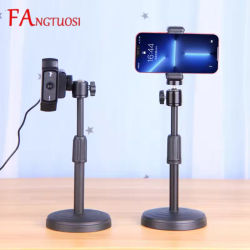 FANGTUOSI Soporte para cámara web de escritorio Soporte para teléfono Soporte articulado Tripé para trípode Logitech para cámara de teléfono inteligente