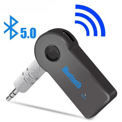 Adaptador transceptor Bluetooth inalámbrico con conector de 3,5mm, receptor Bluetooth 5,0 para coche, Kit de música, Audio Aux A2dp, receptor de auriculares