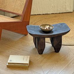 Taburete de madera maciza de estilo japonés, taburete Vintage para cambiar zapatos de sala de estar, banco bajo decorativo, accesorio de fotografía para muebles del hogar