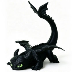 Soporte de teléfono sin dientes, decoración impresa en 3D, figura de escritorio creativa y divertida de Night Fury, genial juguete coleccionable para soporte de teléfono.