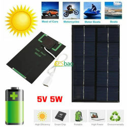 Panel Solar USB para exteriores, 5W, 5V, cargador Solar portátil, Panel de escalada, cargador rápido, polisilicio, viaje, generador de cargador Solar DIY