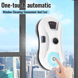 Robot Inteligente para Limpieza de Ventanas, Aspiradora Automática con Pulverizador de Agua Ultrasónico, Mopa Giratoria Doble, Limpiador Automático de Ventanas