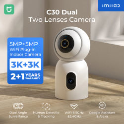 IMILAB Dual 3K Baby Monitor WiFi Cámara para protección de seguridad del hogar con detección AI Human Tarcking 360 ° Visión nocturna PTZ
