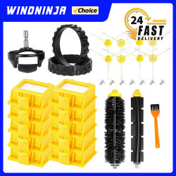 Accesorios de filtro para rueda delantera y cepillo lateral principal para iRobot Roomba serie 700, 760, 765, 770, 780, 790, repuestos para robot aspirador