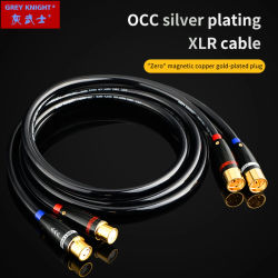 Grey Knight-Cable balanceado XLR Chapado en plata OCC de alta fidelidad, Cable de altavoz de Audio Hifi, Cable mezclador de micrófono