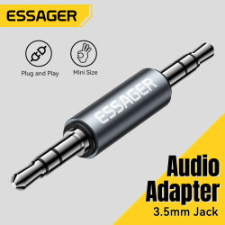 Adaptador de Audio Essager, Cable de Audio con conector macho a macho de 3,5mm para auriculares, portátiles, altavoz MP3, adaptador de extensión de Audio estéreo para coche