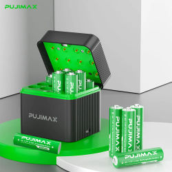  PUJIMAX AA 4255mWh cargador de caja de carga recargable para baterías baterías de litio de 1,5 V cargador de voltaje constante