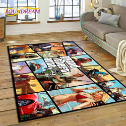 Alfombra 3D de Grand Theft Auto para Dormitorio, Sala de Estar, Decoración del Hogar, Alfombra Grande para Niños
