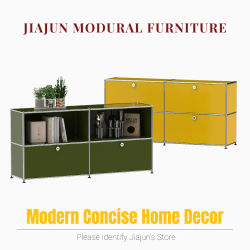 Vendedor caliente | Gabinete lateral de almacenamiento de acero minimalista | Unidad de puerta abatible de perfil delgado para pasillo | Mueble abatible para salón