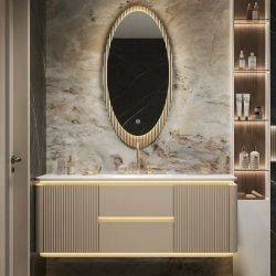 Armario pequeño y estrecho de lujo, mueble de baño, lavabos de almacenamiento, columna, espejos multiusos, armario, estante de tocador, muebles de madera de pared