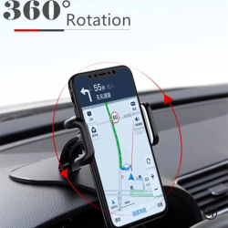 Soporte Universal Giratorio 360° para Teléfono Móvil en el Tablero del Auto, Base con Agarre Automático para Celulares