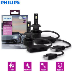 Philips-faro LED Ultinon Rally 3551, H7, H4, H11, HB3, HB4, HIR2, 100W, 9000LM, luz superbrillante para coche, lámparas blancas de 6500K