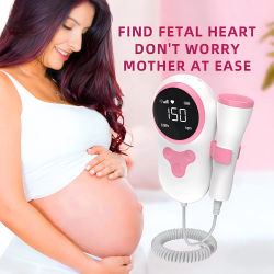 Monitor de ritmo cardíaco Fetal Doppler para el hogar, Detector de latido del corazón para embarazo y bebé, medidor de pulso con pantalla LCD, estetoscopio sin radiación