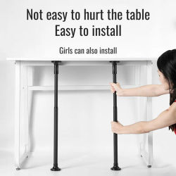 Varilla de tracción anticaída para muebles de acero inoxidable, varilla de soporte Exble ajustable, tipo Jack, pata de soporte para gabinete de escritorio para fregadero de cocina