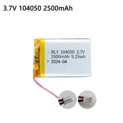 104050 Batería recargable de polímero de litio de 3,7 V y 2500mAh para cámara, navegador GPS, auriculares Bluetooth, walkie-talkie
