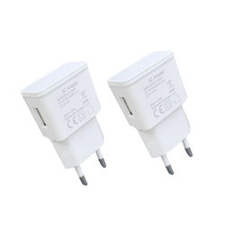 2 PCS 10W Cargador de pared USB 5V 2A Adaptador de corriente Universal CE Certificado USB Cargador de teléfono celular Compatible con Samsung Galaxy