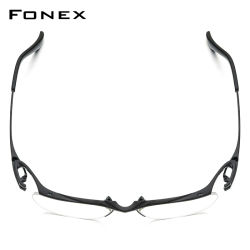 Montura de gafas FONEX de titanio puro para hombre, nuevo diseño de marca, gafas cuadradas sin montura, gafas japonesas ultraligeras de media montura 85709