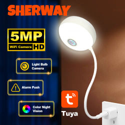 Tuya-cámara USB para interiores, WiFi, 2K, 5MP, Mini cámara IP de seguridad inalámbrica, visión nocturna en Color IR, Monitor de bebé de vida inteligente