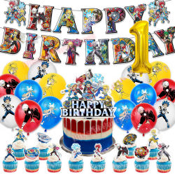 Globos Beyblade, Decoración para Fiestas Temáticas de Anime y Dibujos Animados, Pancarta de Cumpleaños, Adorno para Pastel, Regalos para Niños y Baby Shower
