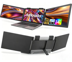 Monitor Portátil Triple Amoudo de 14 Pulgadas, 1920*1080P, 60HZ, IPS, con Puerto USB-C para Laptops de 14-16.5 Pulgadas, Windows/Mac, Xbox