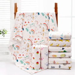 Toallita infantil de gasa de 4 capas, Toalla de baño para bebé, albornoz para recién nacido, manta envolvente de algodón para niño y niña, manta para niños