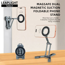 Soporte Magnético de Doble Cara para Teléfono con Diseño de Gancho, Trípode para Colgar el Teléfono, Compatible con iPhone y Android, Marca LEAPLIGHT