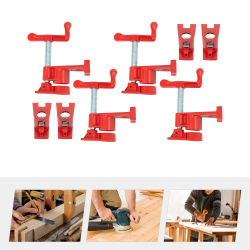 Paquete de 4 abrazaderas para tubos de pegado de madera de 3/4 ", abrazaderas para tubos de carpintería de alta resistencia para uso en tiendas de madera, plantas de fabricación