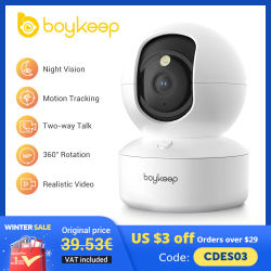 Cámara de Vigilancia Inteligente para Bebés BoyKeep 3MP 5G/2.4GHz WiFi, Cámara IP de Seguridad Interior para el Hogar, Seguimiento Automático, Videovigilancia 24/7