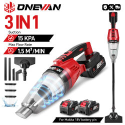 ONEVAN-aspiradora eléctrica inalámbrica de 12KPA, herramienta de limpieza manual multifunción para polvo de casa y coche, Pin de batería de 18v