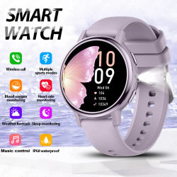 Reloj inteligente LIGE 2026 para hombre, pantalla HD de 1,26 ", recordatorio de llamadas, Monitor de salud fisiológica, linterna LED, regalos para mujer, reloj inteligente para mujer