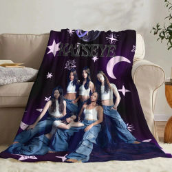 Manta de Franela Katseye K-Pop, Diseño 2D, Suave, para Todas las Estaciones, Regalo para Fans, Ideal para Dormitorio, Sala de Estar y Camping