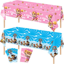 Paw Patrol-mantel decorativo para cumpleaños de perro, decoración para niño y niña, Baby Shower, mantel rosa y azul, suministros para fiesta, regalos